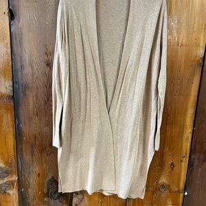 Talbots Women's Beige Open Front Sweater